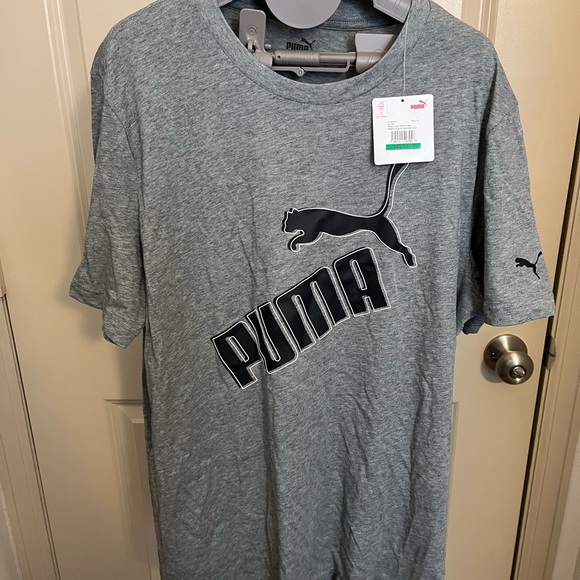 NWT Mens Heather Gray Puma Dip Tee (L) - Picture 1 of 6